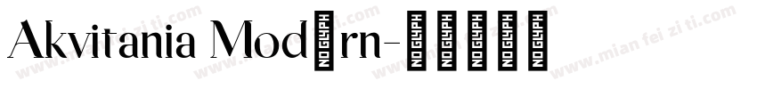 Akvitania Modern字体转换